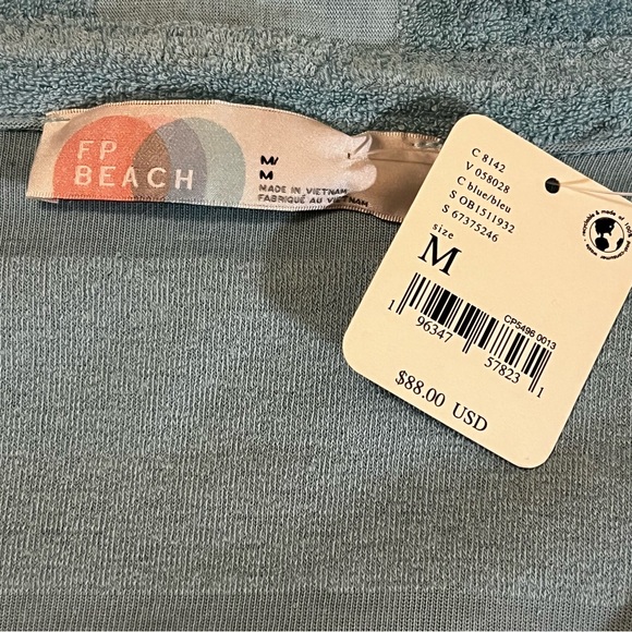 Free People Beach Charlton Romper Medium NEW Terry Beachy Pockets Swim Cover Up - Picture 10 of 13